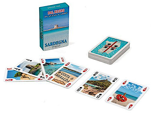 mini-kaartspel Sardinië 8 x 5 cm blauw 55-delig - ToyRunner