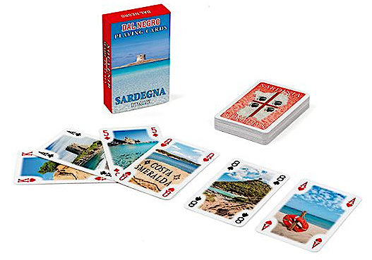 mini-kaartspel Sardinië 8 x 5 cm rood 55-delig - ToyRunner