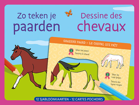 Zo teken je paarden - 12 sjabloonkaarten - ToyRunner
