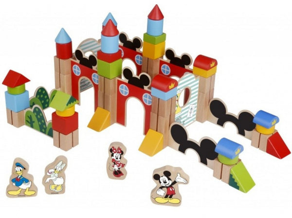 blokkenset Mickey Mouse junior hout 60-delig - ToyRunner
