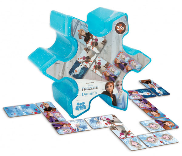 dominospel Frozen II junior karton blauw 28-delig - ToyRunner