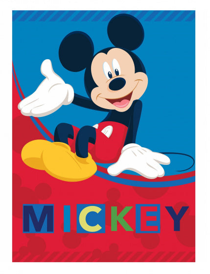 fleecedeken Mickey Mouse junior 100 x 140 cm rood/blauw - ToyRunner