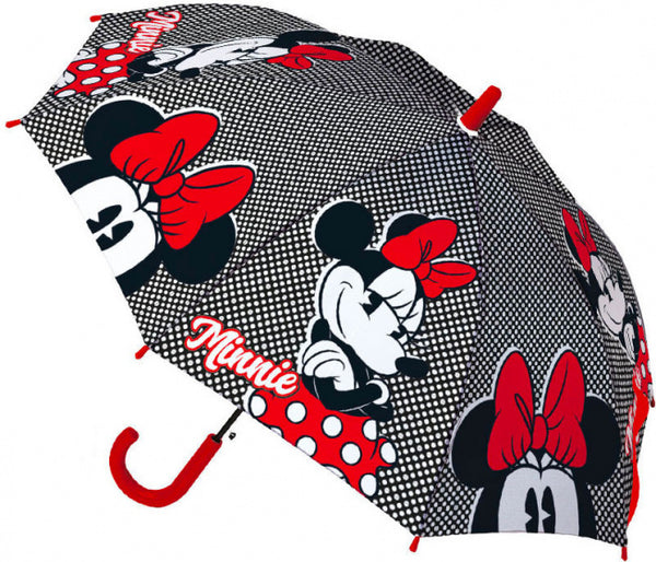 paraplu Minnie Mouse meisjes 42 cm polyester zwart/rood - ToyRunner