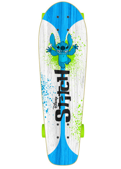 Stitch skateboard 70 x 20 cm wit/blauw/groen
