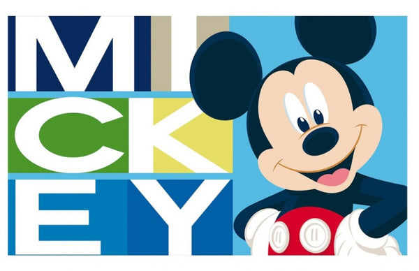 vloerkleed Mickey Mouse 40 x 60 cm polyester blauw - ToyRunner