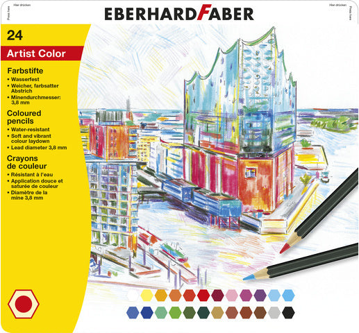 Eberhard Faber EF-516124 Kleurpotloden Metaaletui A 24 Stuks - ToyRunner