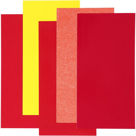 decoratiefolie rood 10 x 20 cm 5 stuks - ToyRunner