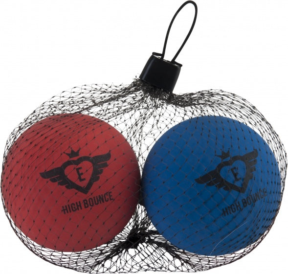 High Bounce ballen 6 cm blauw/rood 2 stuks - ToyRunner