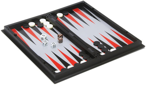 reisspel backgammon/schaken 24 cm zwart/wit - ToyRunner