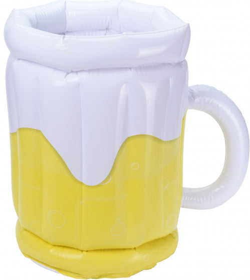 bekerhouder bierglas geel/wit 30 cm - ToyRunner