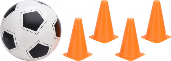 voetbalspel junior oranje/wit 5-delig - ToyRunner