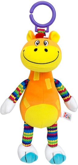 knuffelrammelaar Ginny Giraf 25 cm pluche geel - ToyRunner