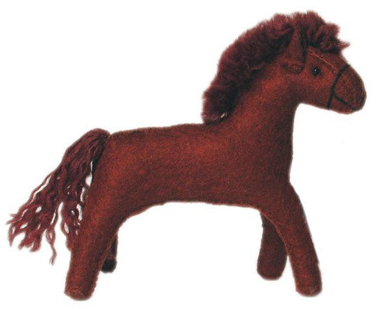 viltdier paard junior 15 x 4 x 12 cm bruin/zwart - ToyRunner