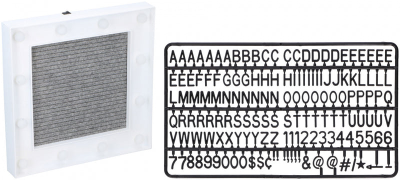 memobord vilt 150 letters/symbolen 30 cm wit - ToyRunner