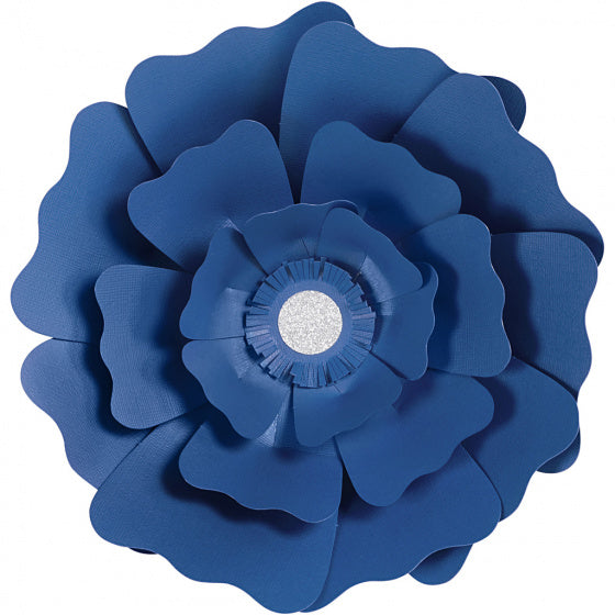 papieren bloemen blauw 15 + 25 cm 2 stuks - ToyRunner