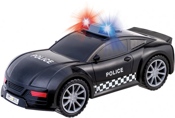 politieauto junior 39 cm zwart/wit - ToyRunner