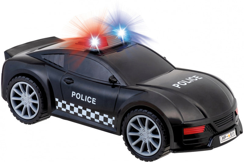 politieauto junior 39 cm zwart/wit - ToyRunner