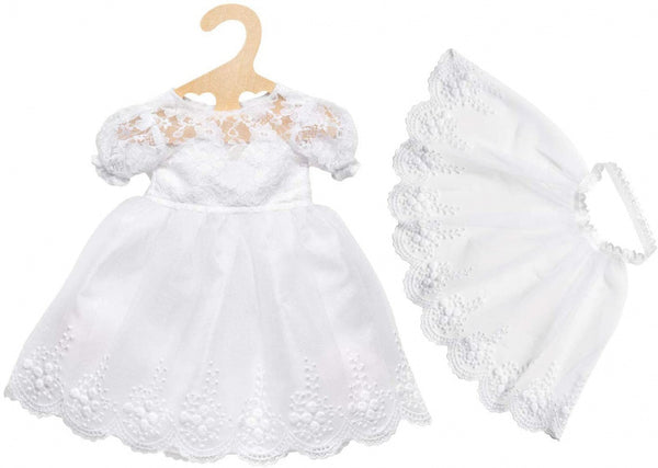 poppenkleding trouwjurk meisjes 35-45 cm wit 3-delig - ToyRunner