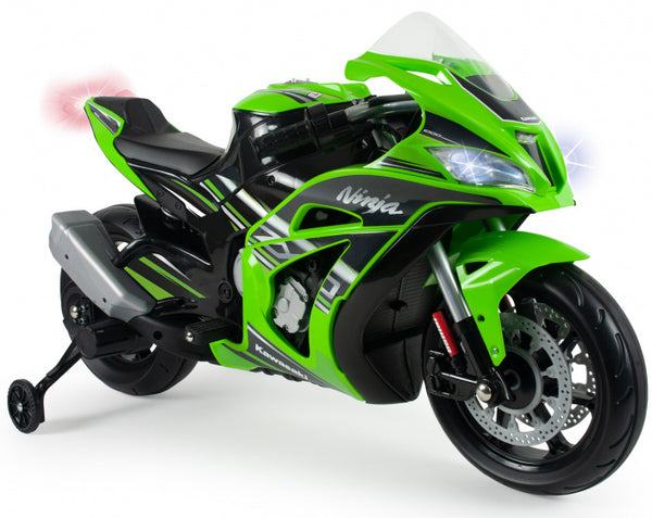 accuvoertuig motorfiets Kawasaki ZX10 12V groen/zwart - ToyRunner
