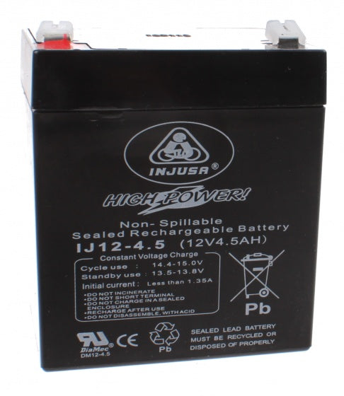 oplaadbare batterij High Power 12V-4,5 AH zwart
