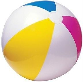 Strandbal 61 cm geel/blauw/roze/wit - ToyRunner