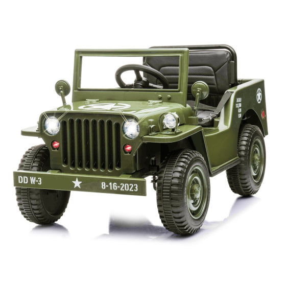 Willys MB Jeep 12V accuvoertuig legergroen