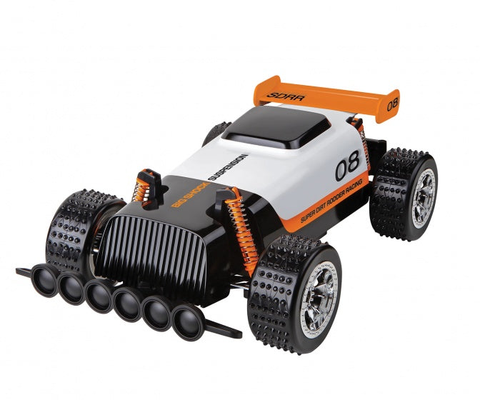 raceauto DirtRacer met afstandsbediening 40 cm zwart - ToyRunner