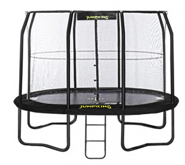 trampoline met net en ladder JumpPod Oval 351 x 244 cm zwart (2016) - ToyRunner