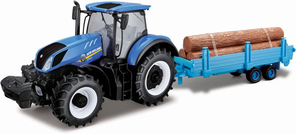 Tractor Bburago - New Holland + trailer 1 -32 - Speelgoedauto BBurago - ToyRunner