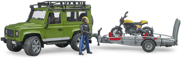 Land Rover Defender met aanhanger en Ducati Bruder Speelgoedauto Bruder - 02589 - ToyRunner