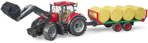 Case IH Optum 300 CVX met voorlader en hooitransport Bruder Landbouwmachine Bruder - 03198 - ToyRunner