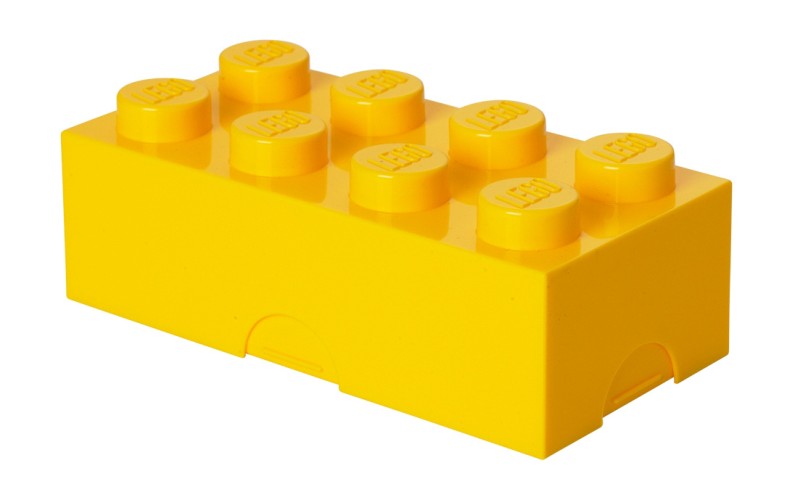 Lunchbox LEGO - brick 8 geel LEGO License - ToyRunner