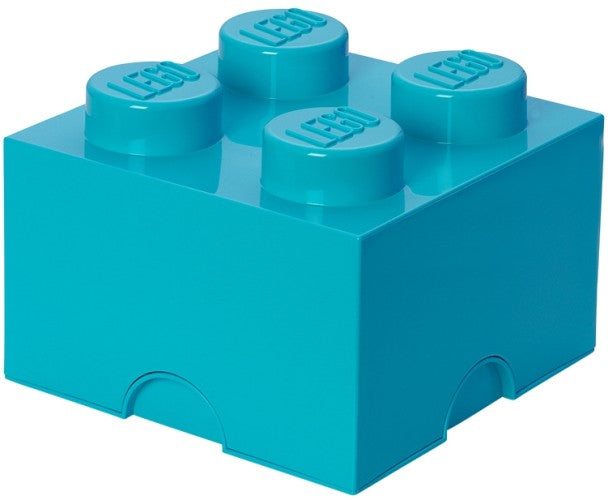 Opbergbox LEGO DESIGN - brick 4 blauw AZUR - LEGO License - ToyRunner