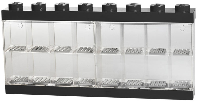 vitrine 16 mini-figuren 38 x 18 cm polypropeen zwart - ToyRunner