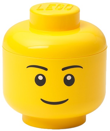 opbergbox hoofd Boy mini 10 x 11 cm polypropeen geel - ToyRunner