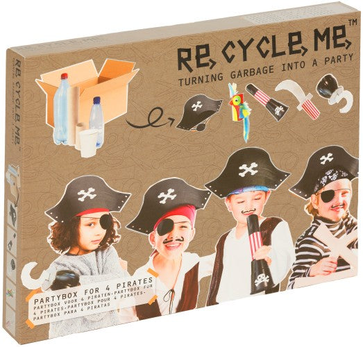 Knutselpakket Re-Cycle-Me - feestje voor 4 piraten - Knutselset Plakken Re-Cycle-Me - ToyRunner