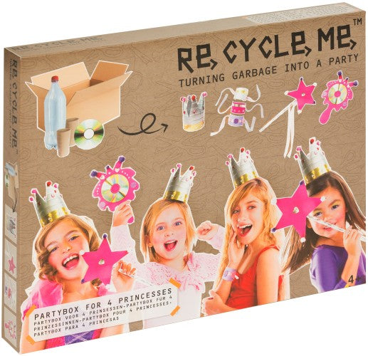 Knutselpakket Re-Cycle-Me - feestje voor 4 prinsessen - Knutselset Plakken Re-Cycle-Me - ToyRunner