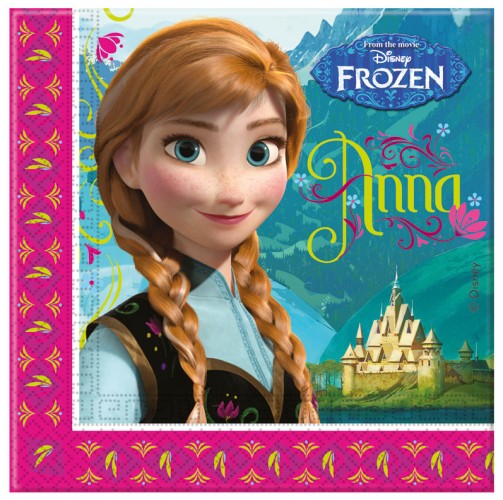 Servetten Frozen classic 33x33 cm - 20 stuks - Feestartikelen Disney Frozen - ToyRunner