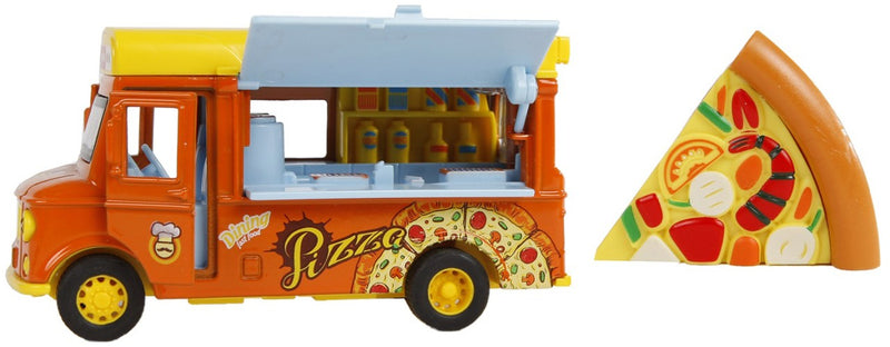 foodtruck pizza junior 11 cm oranje/geel 2-delig - ToyRunner