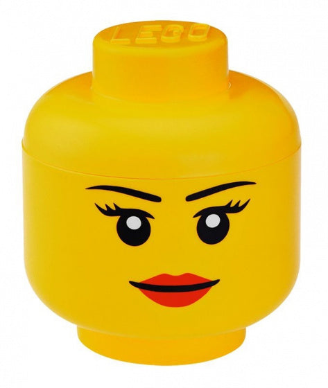 opbergbox hoofd Girl klein 16 x 18,5 cm polypropeen geel - ToyRunner