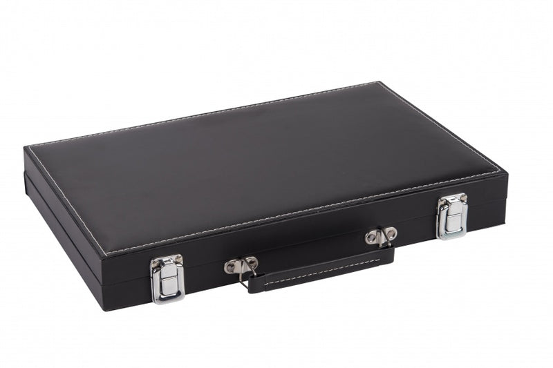 Backgammon in 15 inch lederen koffer 36x36x5cm - ToyRunner