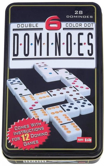Domino dubbel 6 50 cm zwart 28 stenen - ToyRunner