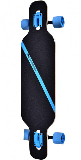 longboard Drop 91 cm hout zwart/blauw - ToyRunner