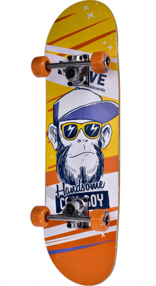 skateboard Cool Boy 71 cm hout/aluminium zwart/oranje - ToyRunner