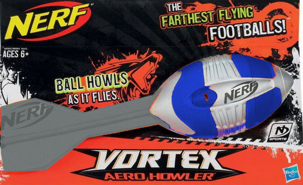 werpbal Vortex Aero Howler 32 cm schuimrubber grijs/blauw - ToyRunner