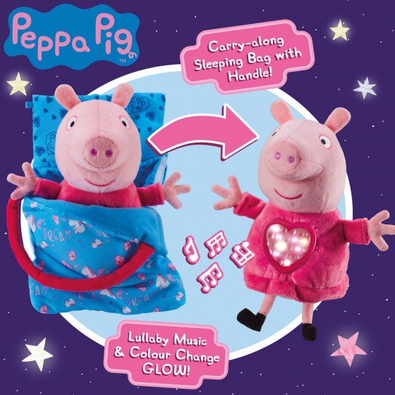 knuffel Peppa Pig komt logeren junior pluche roze - ToyRunner