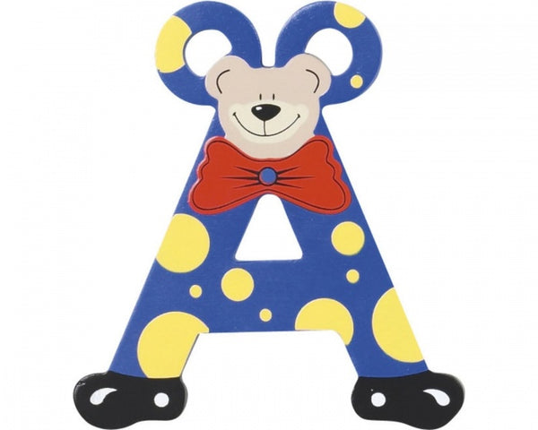 letter Ä beer hout 10 cm donkerblauw - ToyRunner
