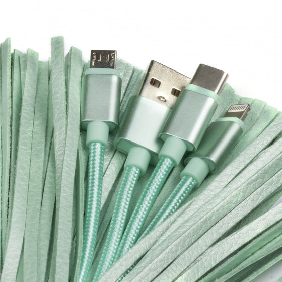 Pusheen 3-in-1 USB-oplaadkabel Tassel groen - ToyRunner