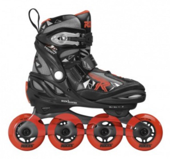 inline skates Moody Tif 82A zwart/rood maat 30-35 - ToyRunner