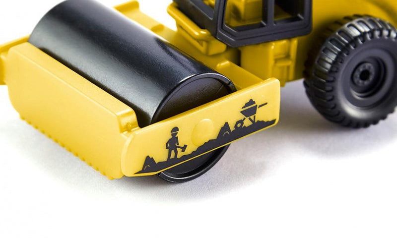asfaltwals 7 x 3,6 cm staal geel/zwart (0895) - ToyRunner